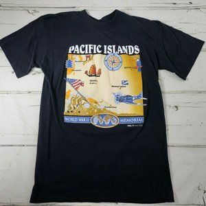 Princess Cruise Lines Pacific Islands WWII Museum Black SS T-Shirt Mens Size M